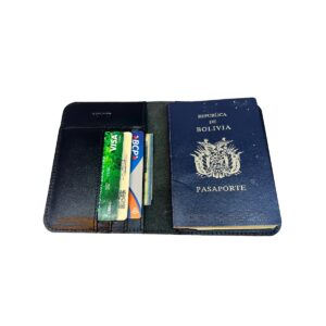 porta pasaporte de cuero, funda de pasaporte de cuero, hecho en bolivia