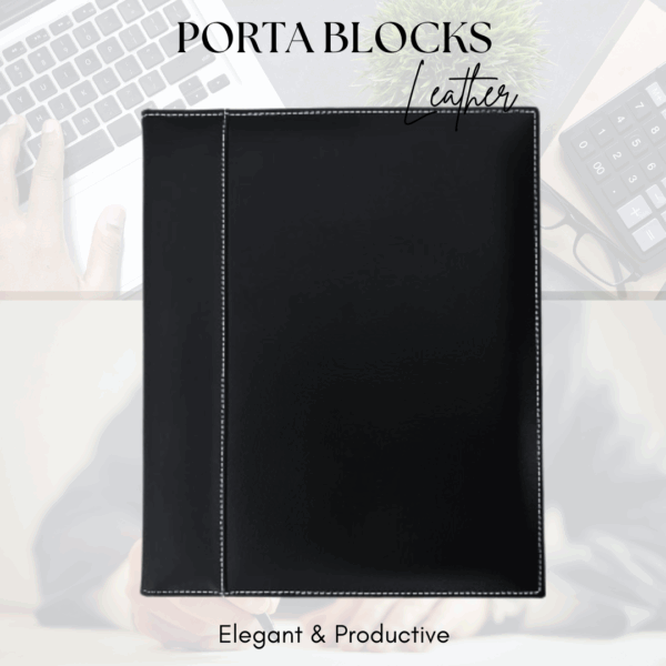 Carpeta Portablock de cuero Oficio - Imagen 9