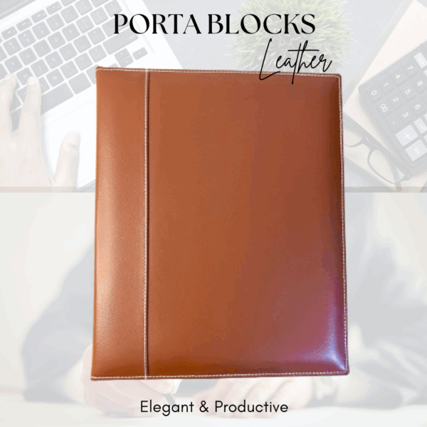 CARPETA PORTABLOCK DE CUERO, FOLDER, PADFOLIO,