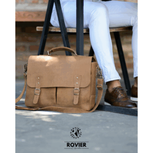 Maletín Atenas de cuero 40x30 cm | Maletín ejecutivo con bolsillos frontales y traseros | Pasador para carry-on | Cierre central y correa con hombrera | Maletín profesional de cuero para hombre | Ideal para oficina, viajes y uso diario | Diseño elegante y resistente