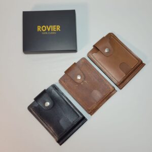 billetera con clip metálico, billetera cuero hombre moderna, billetera grabado láser personalizada, billetera con botón de presión, billetera cuero sin forro, ROVIER billeteras Bolivia, billetera compacta cuero genuino. billetera de hombre, billetera de cuero para hombre,