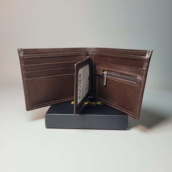 billetera de cuero para hombre, billetera de cuero, billetera de cuero amplia, billetera con monedero cierre, billetera personalizada cuero, billetera cuero con compartimentos, ROVIER billeteras, billetera regalo cuero Bolivia, billetera XL hombre cuero.